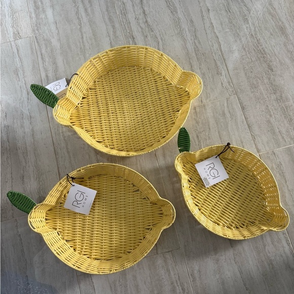 rgi home Other - 🌸RGI Home Yellow Lemon Baskets